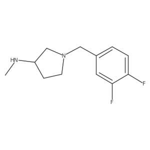 1-(3,4-Difluorobenzyl)-N-methylpyrrolidin-3-amine Structure