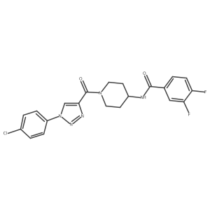 N-(1-(1-(4-chlorophenyl)-1H-1,2,3-triazole-4-carbonyl)piperidin-4-yl)-3,4-difluorobenzamide Structure