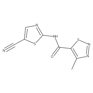 N-(5-cyanothiazol-2-yl)-4-methyl-1,2,3-thiadiazole-5-carboxamide Structure