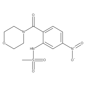 N-(2-(Morpholine-4-carbonyl)-5-nitrophenyl)methanesulfonamide结构式