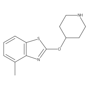 4-Methyl-2-(piperidin-4-yloxy)-1,3-benzothiazole结构式