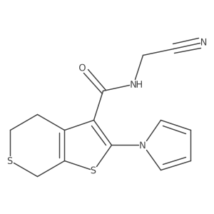 N-(cyanomethyl)-2-(1H-pyrrol-1-yl)-4H,5H,7H-thieno[2,3-c]thiopyran-3-carboxamide Structure