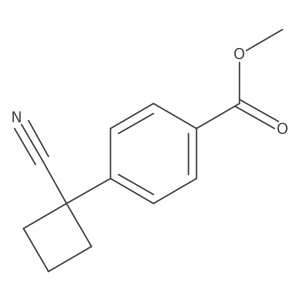 Methyl 4-(1-cyanocyclobutyl)benzoate结构式