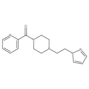 (4-(2-(1H-pyrazol-1-yl)ethyl)piperazin-1-yl)(pyridin-2-yl)methanone Structure