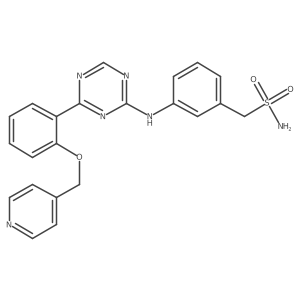 3-[(4-(2-((4-Pyridinyl)methoxy)phenyl)-1,3,5-triazin-2-yl)amino]benzenemethanesulfonamide Structure