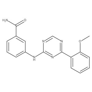 3-[(4-(2-Methoxyphenyl)-1,3,5-triazin-2-yl)amino]benzamide Structure