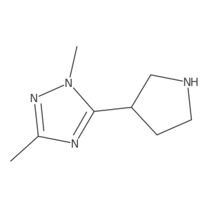 1,3-dimethyl-5-(pyrrolidin-3-yl)-1H-1,2,4-triazole Structure
