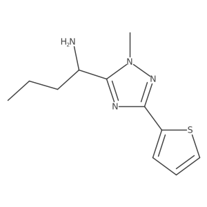 1-(1-Methyl-3-(thiophen-2-yl)-1h-1,2,4-triazol-5-yl)butan-1-amine结构式