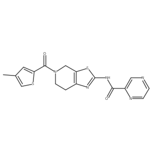 N-(5-(4-methylthiophene-2-carbonyl)-4,5,6,7-tetrahydrothiazolo[5,4-c]pyridin-2-yl)pyrazine-2-carboxamide Structure