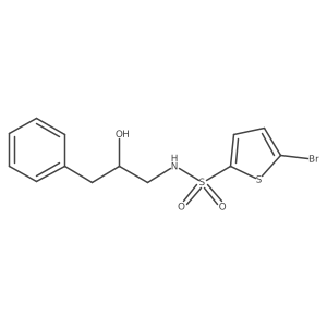 5-bromo-N-(2-hydroxy-3-phenylpropyl)thiophene-2-sulfonamide结构式