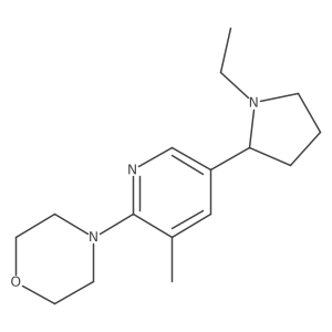 4-[5-(1-ethylpyrrolidin-2-yl)-3-methyl-2-pyridyl]morpholine结构式
