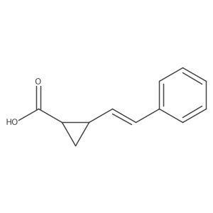 2-(2-Phenylethenyl)cyclopropane-1-carboxylic acid Structure