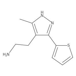 2-(5-methyl-3-(thiophen-2-yl)-1H-pyrazol-4-yl)ethan-1-amine Structure