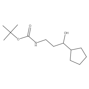 Tert-butyl 3-cyclopentyl-3-hydroxypropylcarbamate Structure