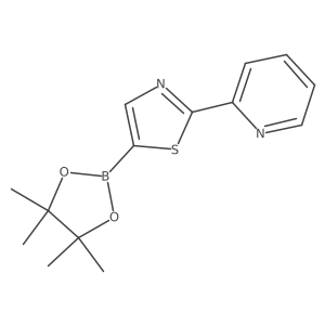 2-(Pyridin-2-yl)thiazole-5-boronic acid pinacol ester结构式
