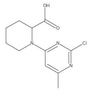 1-(2-Chloro-6-methylpyrimidin-4-yl)piperidine-2-carboxylic acid结构式