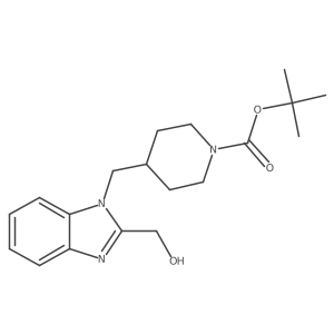 tert-Butyl 4-((2-(hydroxymethyl)-1H-benzo[d]imidazol-1-yl)methyl)piperidine-1-carboxylate Structure