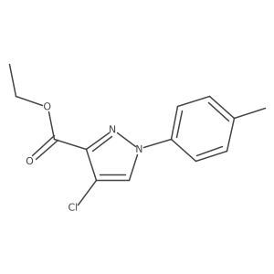 Ethyl 4-chloro-1-(p-tolyl)-1H-pyrazole-3-carboxylate结构式
