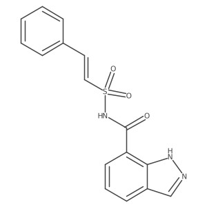 N-(2-phenylethenesulfonyl)-1H-indazole-7-carboxamide结构式