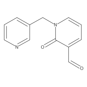 2-Oxo-1-(pyridin-3-ylmethyl)-1,2-dihydropyridine-3-carbaldehyde结构式