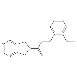 2-(2-methoxyphenoxy)-1-(5H-pyrrolo[3,4-d]pyrimidin-6(7H)-yl)ethanone结构式