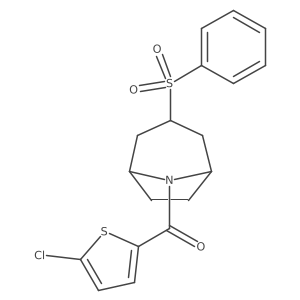 (5-chlorothiophen-2-yl)((1R,5S)-3-(phenylsulfonyl)-8-azabicyclo[3.2.1]octan-8-yl)methanone结构式