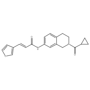 (E)-N-(2-(cyclopropanecarbonyl)-1,2,3,4-tetrahydroisoquinolin-7-yl)-3-(furan-3-yl)acrylamide Structure
