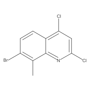 7-Bromo-2,4-dichloro-8-methylquinoline结构式