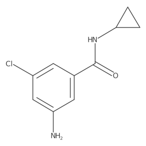 3-Amino-5-chloro-N-cyclopropylbenzamide结构式