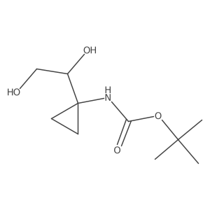 Tert-butyl 1-(1,2-dihydroxyethyl)cyclopropylcarbamate结构式