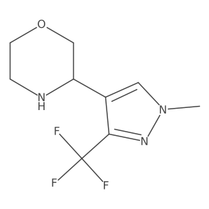 3-[1-methyl-3-(trifluoromethyl)-1H-pyrazol-4-yl]morpholine结构式