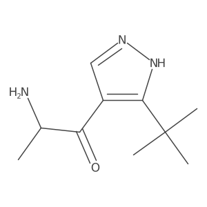 2-amino-1-(3-tert-butyl-1H-pyrazol-4-yl)propan-1-one Structure