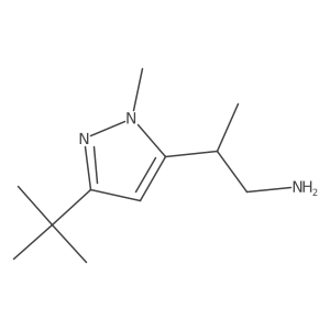 2-(3-tert-butyl-1-methyl-1H-pyrazol-5-yl)propan-1-amine结构式