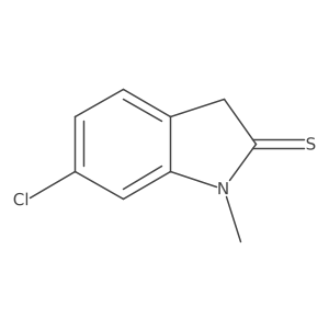 6-chloro-1-methyl-2,3-dihydro-1H-indole-2-thione结构式