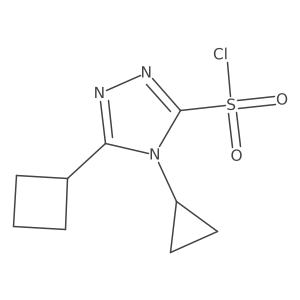 5-cyclobutyl-4-cyclopropyl-4H-1,2,4-triazole-3-sulfonyl chloride Structure
