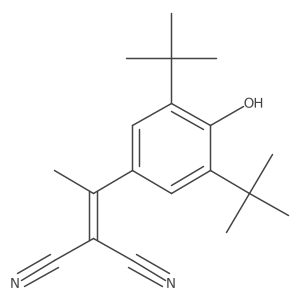 2-[1-(3,5-Di-tert-butyl-4-hydroxy-phenyl)-ethylidene]-malononitrile Structure