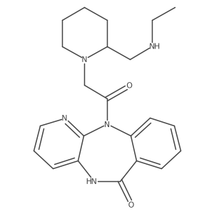 11-[2-(2-Ethylaminomethyl-piperidin-1-yl)-acetyl]-5,11-dihydro-benzo[e]pyrido[3,2-b][1,4]diazepin-6-one结构式