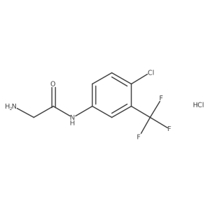 2-Amino-N-(4-chloro-3-(trifluoromethyl)phenyl)acetamide hydrochloride Structure