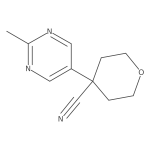 4-(2-methylpyrimidin-5-yl)tetrahydro-2H-pyran-4-carbonitrile结构式