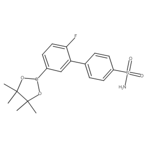 2'-Fluoro-5'-(4,4,5,5-tetramethyl-1,3,2-dioxaborolan-2-yl)-[1,1'-biphenyl]-4-sulfonamide Structure