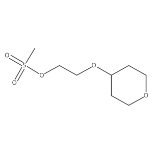 2-((tetrahydro-2H-pyran-4-yl)oxy)ethyl methanesulfonate结构式