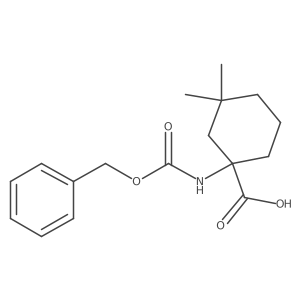 1-{[(Benzyloxy)carbonyl]amino}-3,3-dimethylcyclohexane-1-carboxylic acid Structure