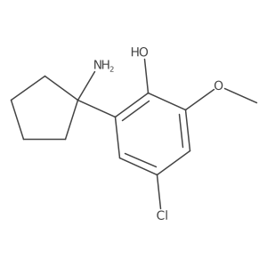 2-(1-Aminocyclopentyl)-4-chloro-6-methoxyphenol结构式