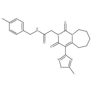 N-(4-methylbenzyl)-2-[4-(5-methyl-1,2,4-oxadiazol-3-yl)-1,3-dioxo-3,5,6,7,8,9-hexahydropyrimido[1,6-a]azepin-2(1H)-yl]acetamide Structure