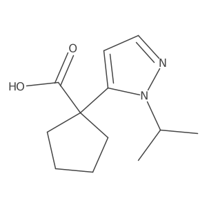 1-[1-(propan-2-yl)-1H-pyrazol-5-yl]cyclopentane-1-carboxylic acid结构式