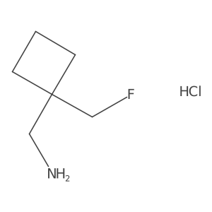 [1-(Fluoromethyl)cyclobutyl]methanamine;hydrochloride Structure