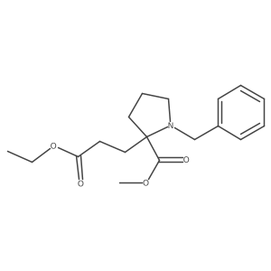 Methyl 1-benzyl-2-(3-ethoxy-3-oxopropyl)pyrrolidine-2-carboxylate结构式