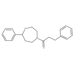 2-Phenoxy-1-(7-phenyl-1,4-thiazepan-4-yl)ethanone Structure