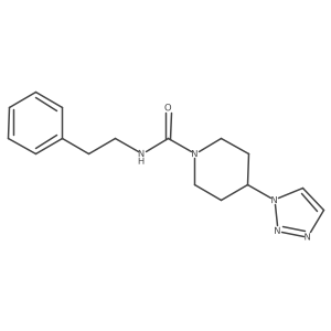 N-(2-phenylethyl)-4-(1H-1,2,3-triazol-1-yl)piperidine-1-carboxamide Structure