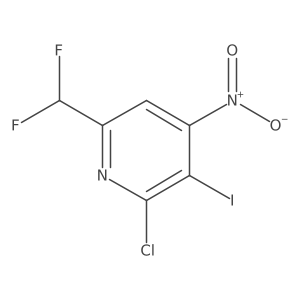 2-Chloro-6-(difluoromethyl)-3-iodo-4-nitropyridine Structure